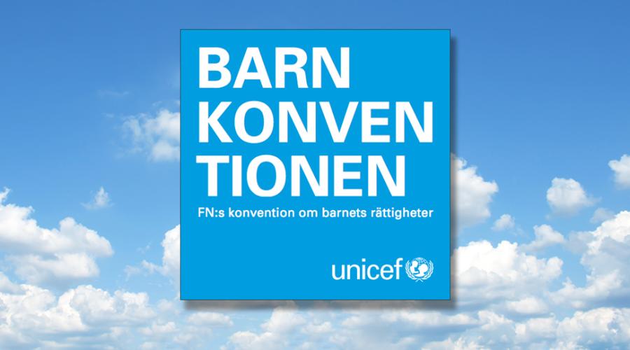 Framsidan av Barnkonventionens omslag